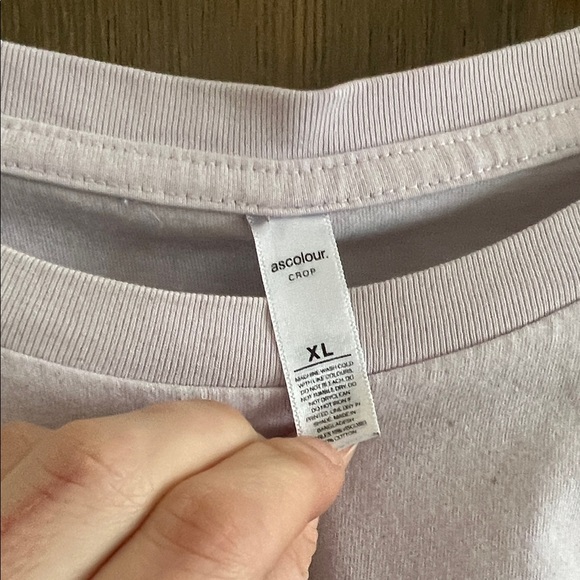 Pure Barre "Lift Tone Burn" Lavender Cropped Drop Extra Large - Picture 3 of 4